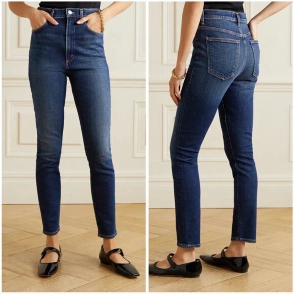 AGOLDE Pinch Waist Dark Wash Skinny Jeans